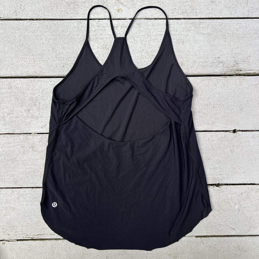 Lululemon Tank Top Cut Out Back Woman's Black-Size S